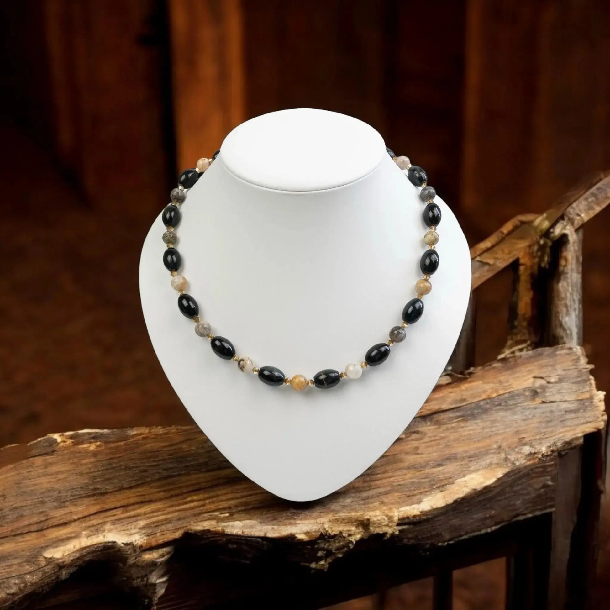 Falkenauge Kette mit Armband Halskette Perlenmieze