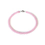 Festliche Kette in Rosé & Weiß mit Preciosa® Bicone Perlen und silbernem Magnetverschluss, elegante Spiraltechnik Schmuckstück