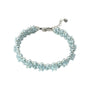 Hellblaues Kristall Perlen Armband mit Perlmuttschimmer, handgefertigtes elegantes Schmuckstück aus der Daisy-Serie