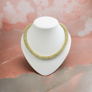 Peridot Kette in Netzoptik