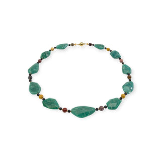 Amazonit Kette Damen, liegend - Perlenmieze