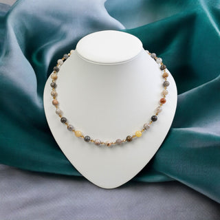 Achat Kette mit Kristallen - Perlenmieze
