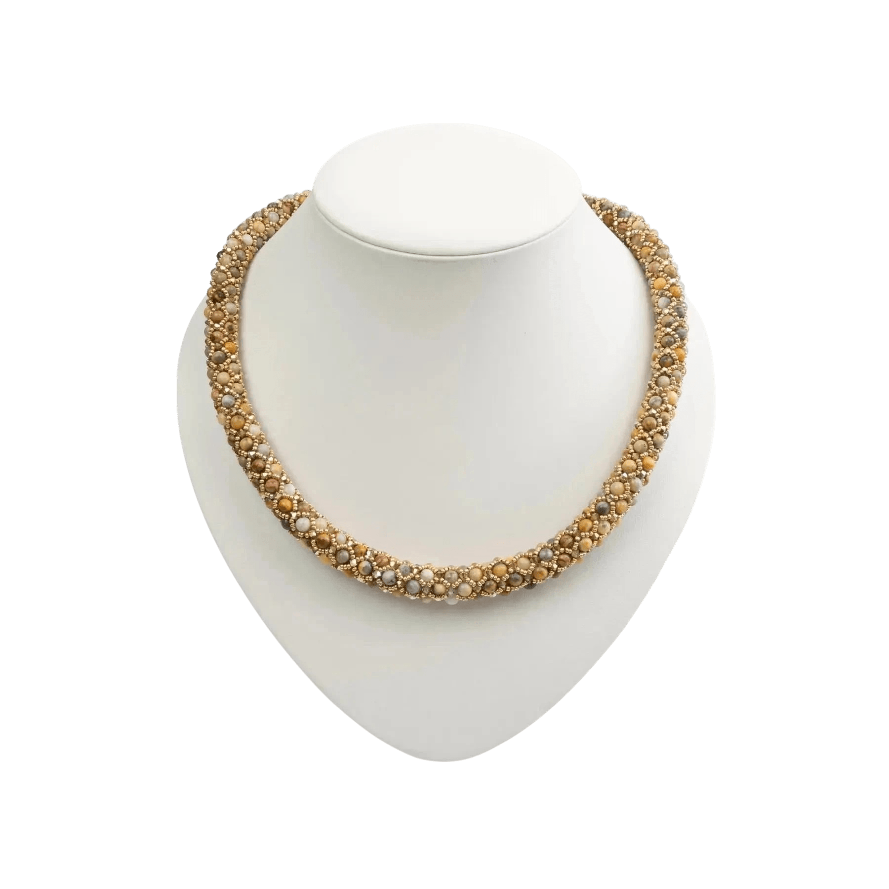 Achat Stein Kette Halskette Perlenmieze 