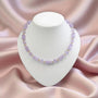 Amethyst Kette mit Kristallen Halskette Perlenmieze