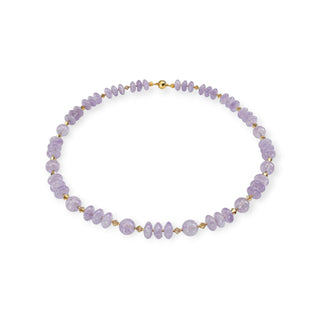 Amethyst Kette mit Kristallen - Perlenmieze