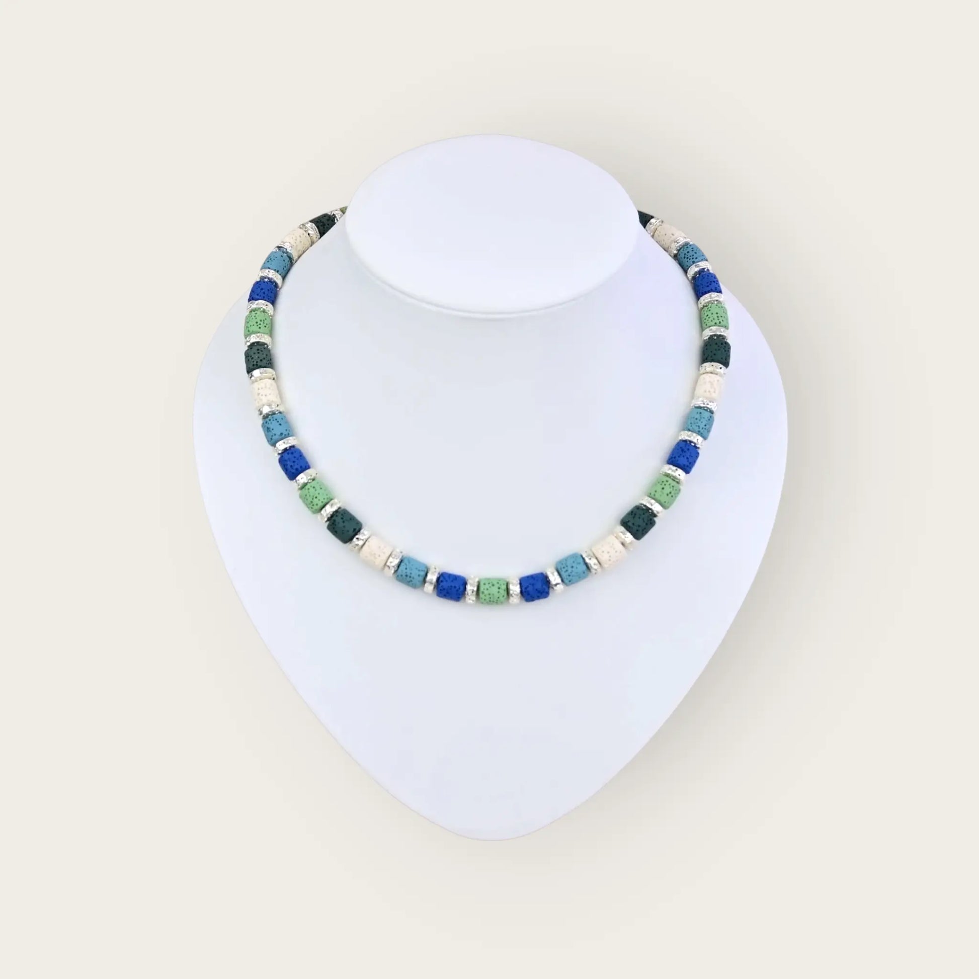 Bunter lavastein schmuck - perlenmieze