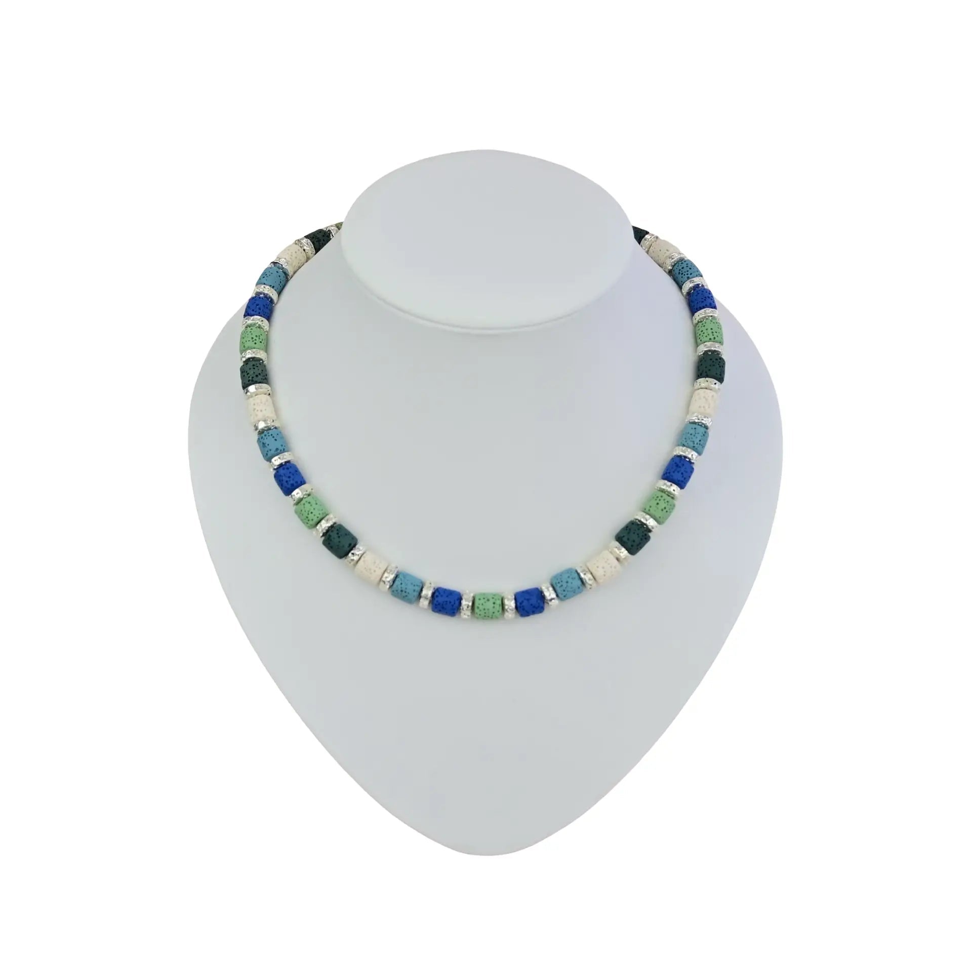 Bunter Lavastein Schmuck - Perlenmieze