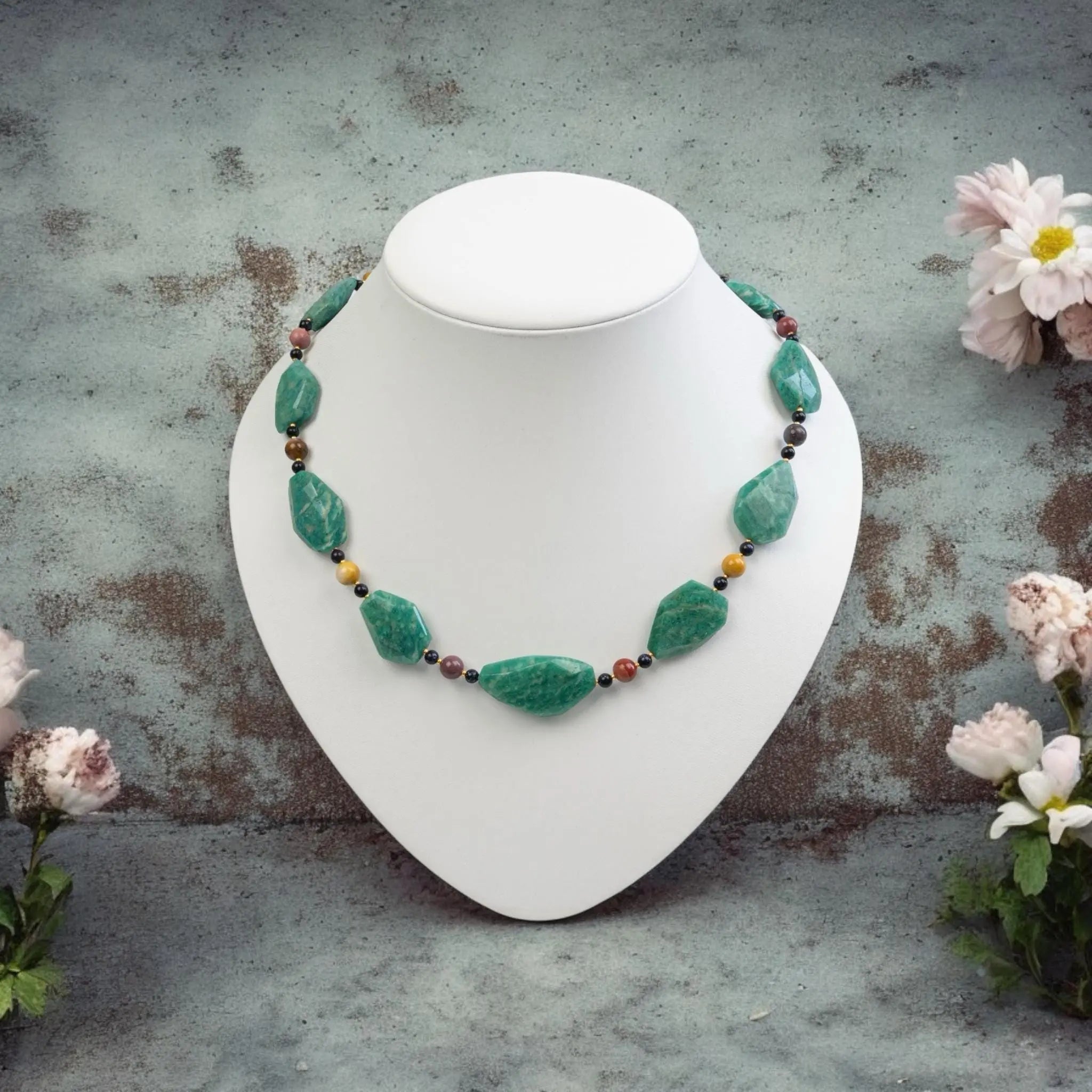 Amazonit Kette für Damen - Perlenmieze