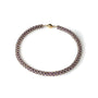 Elegante Amethyst Kette mit schimmernden Kristallen in Netzoptik Halskette Perlenmieze 