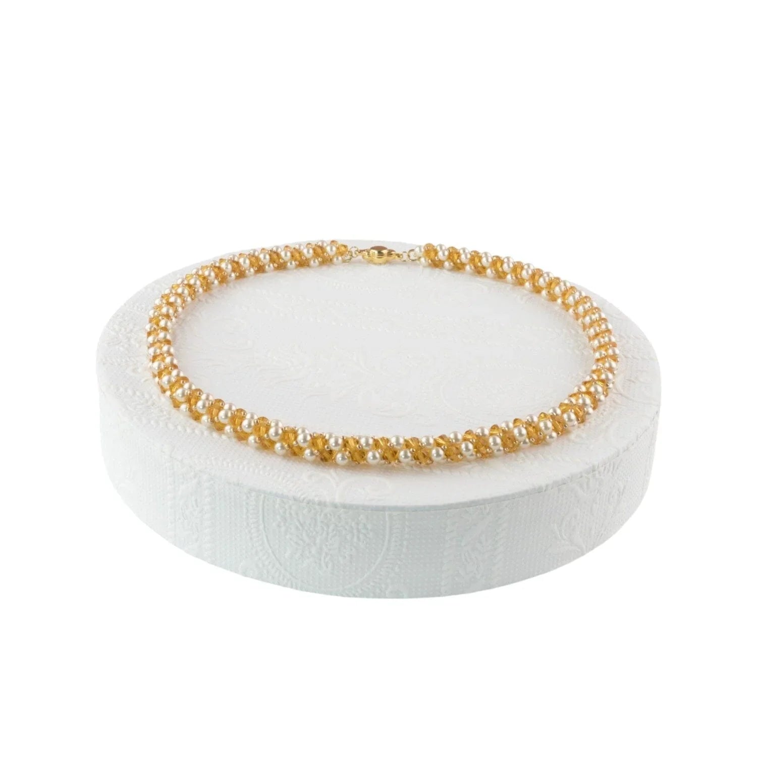 Elegante Damen Perlenkette Halskette Perlenmieze
