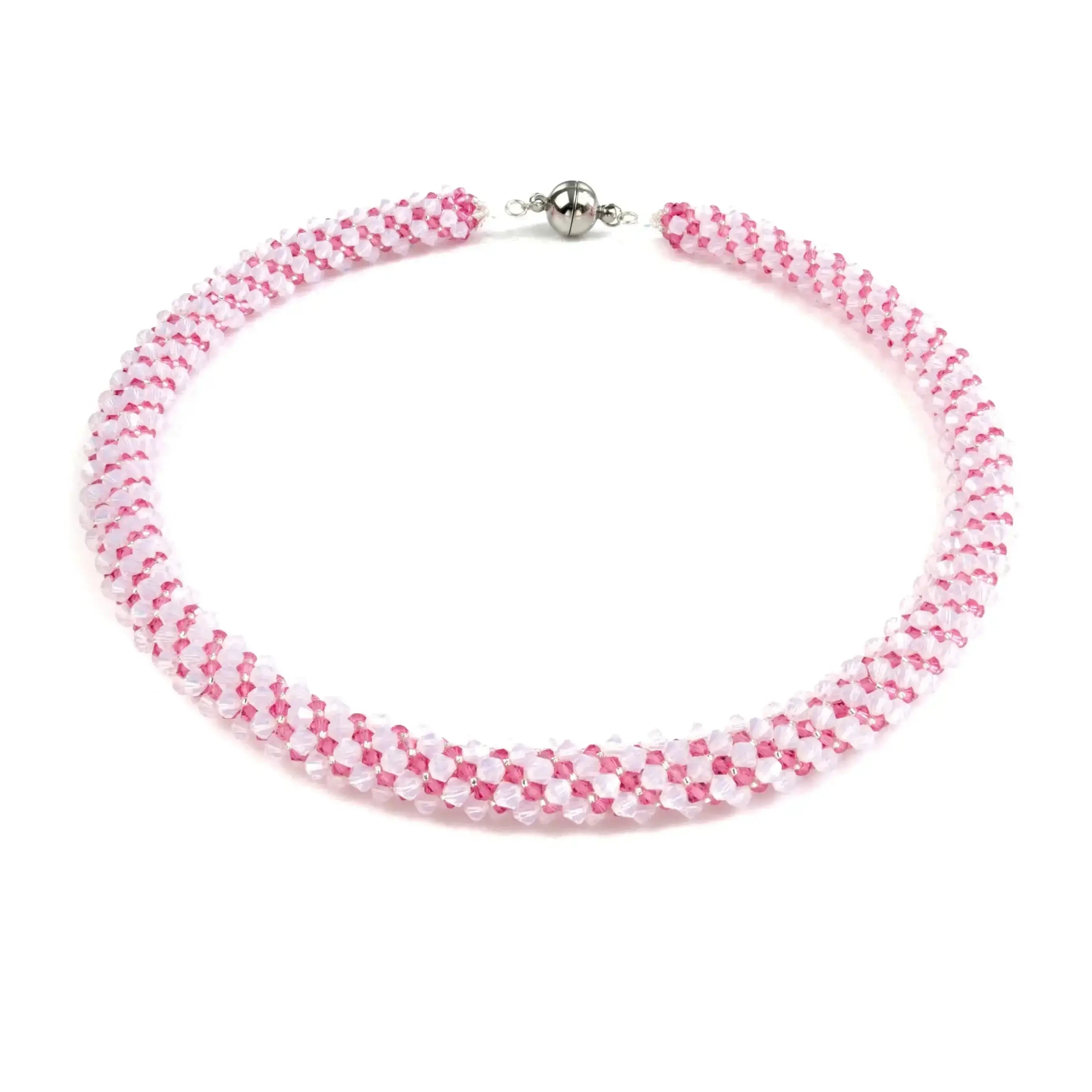 Elegante kette aus kristallperlen - anja alsdorf