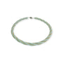 Elegante Spirale Halskette Mit Twin Beads & Kristallperlen In Hellblau – Perlenmieze Halskette Perlenmieze