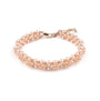 Elegantes Light Peach Kristall Perlen Armband Mit Schimmernder Perlmuttbeschichtung Armband Perlenmieze
