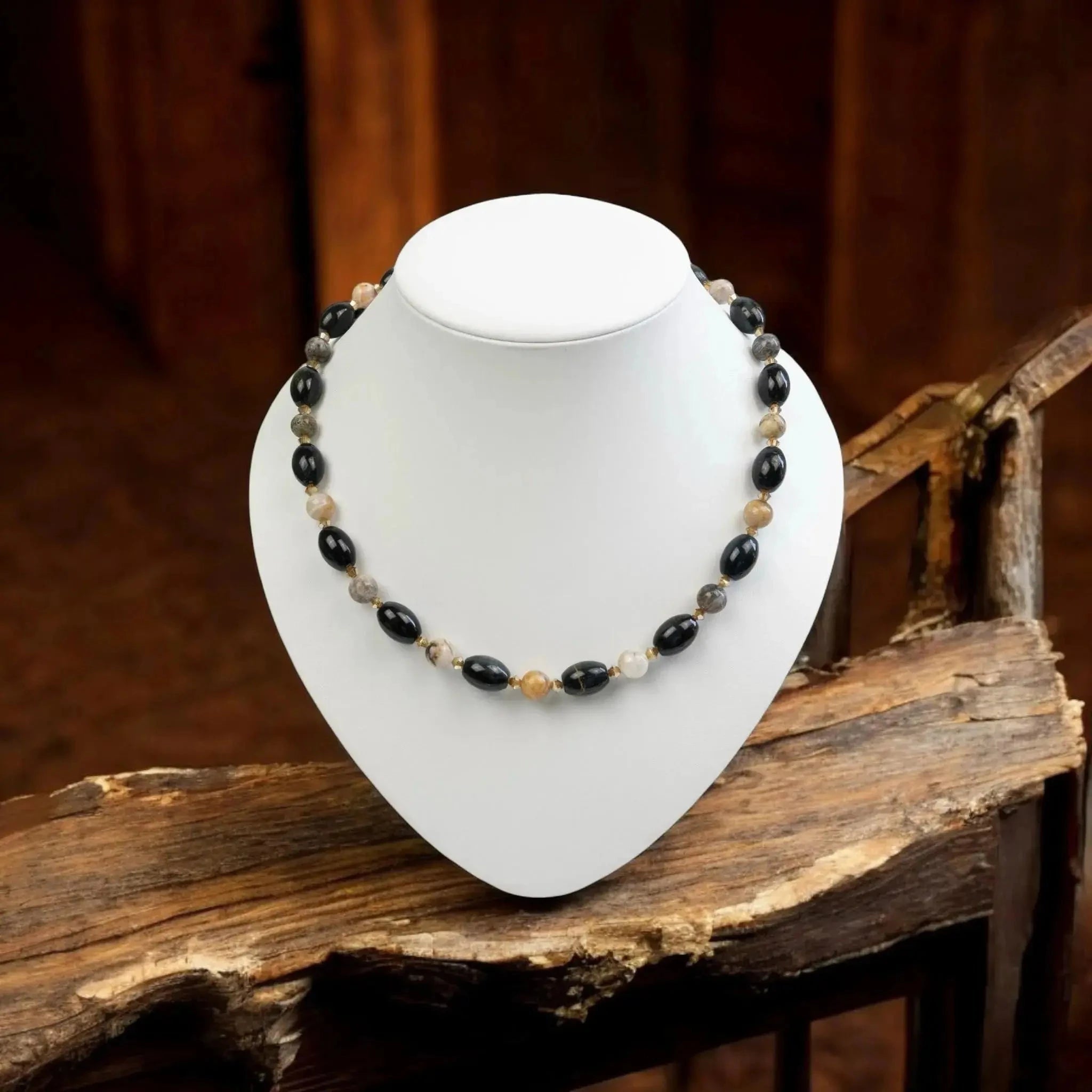 Falkenauge Kette mit Armband - Perlenmieze