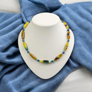 Farbenfrohe Achat Kette - Perlenmieze