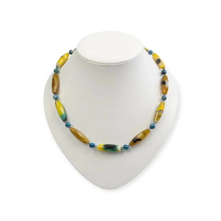 Farbenfrohe Achat Kette - Perlenmieze