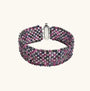 Gewebtes armband saphire rubin - perlenmieze