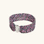 Gewebtes armband saphire rubin - perlenmieze