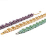 Goldenes Kristall Perlen Armband Armband Perlenmieze 