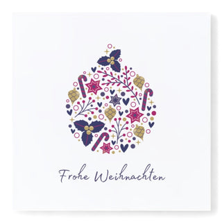 Grußkarte "Frohe Weihnachten" - Perlenmieze