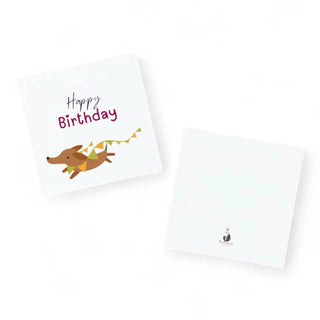 Grußkarte "Happy Birthday" - Perlenmieze
