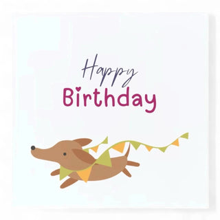 Grußkarte "Happy Birthday" - Perlenmieze