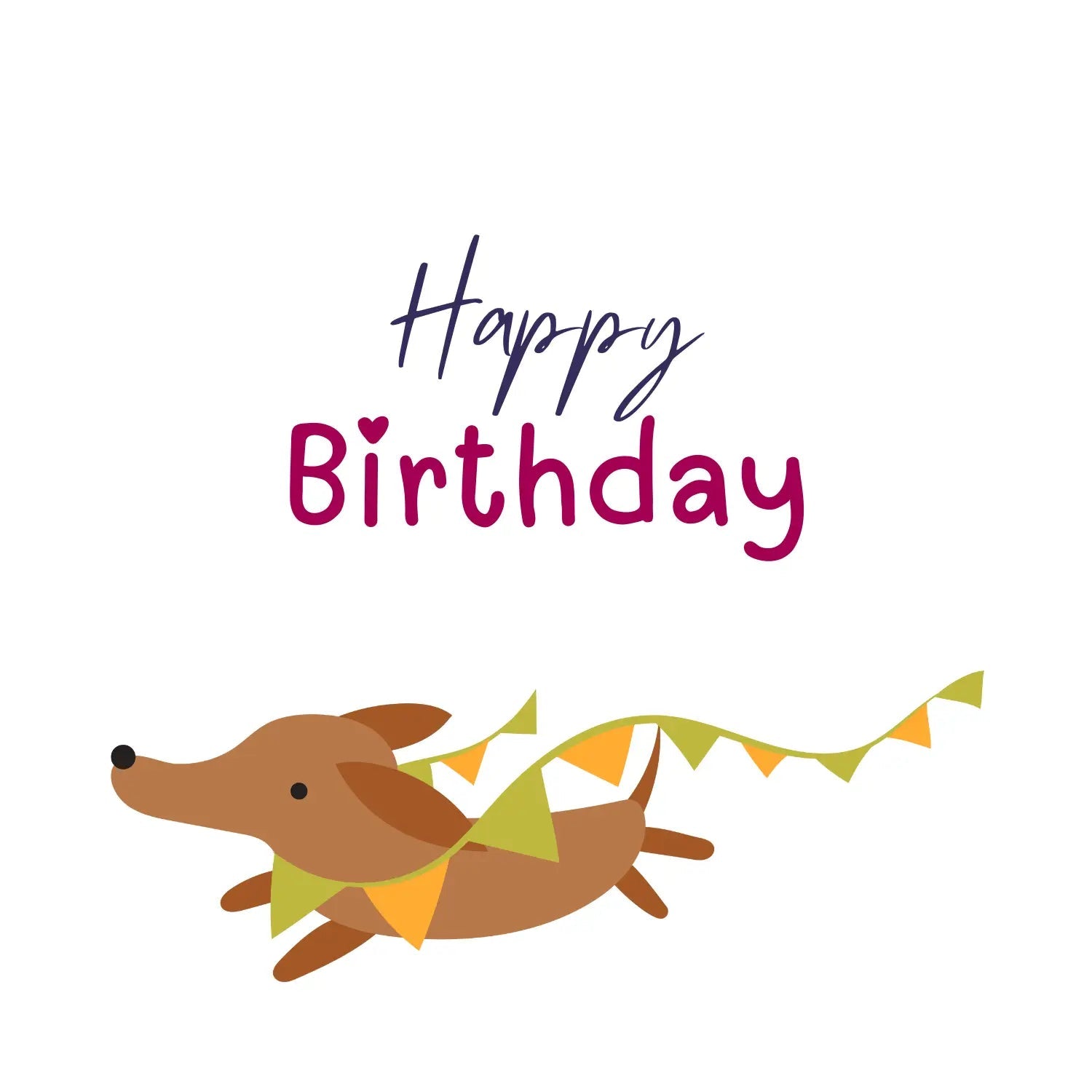 Grußkarte "Happy Birthday" - Perlenmieze