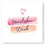 Grußkarte "Herzlichen Dank" - Perlenmieze