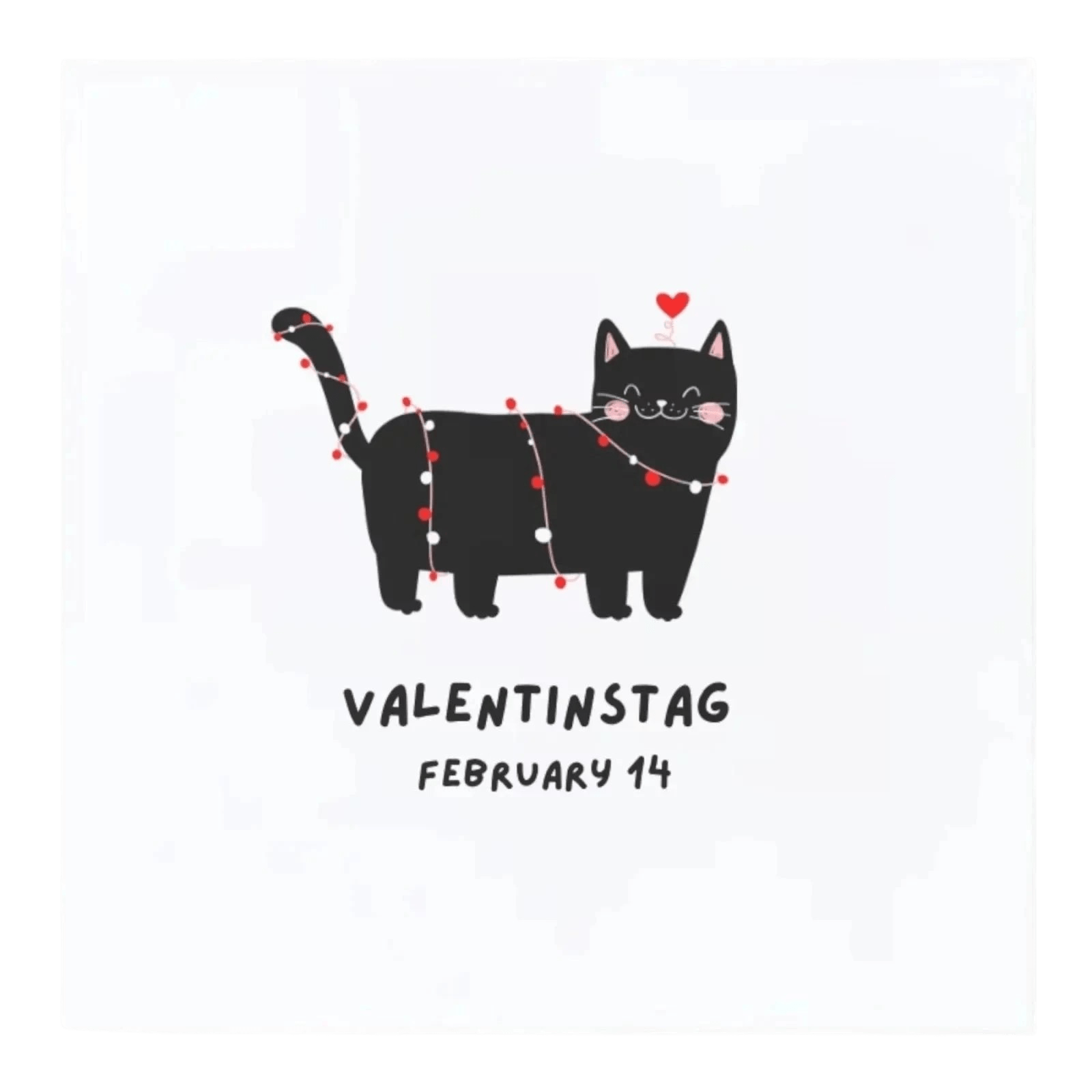 Grußkarte zum Valentinstag Grußkarte Perlenmieze 