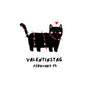 Grußkarte zum Valentinstag - Perlenmieze