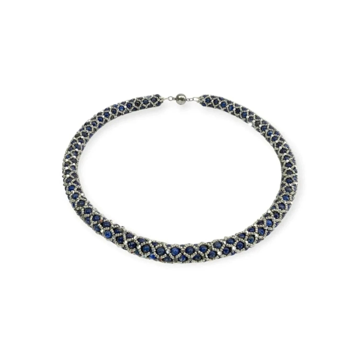 Handgefertigte Lapislazuli Kette Halskette Perlenmieze