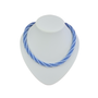 Hellblaue Kette Spirale mit Kristallen