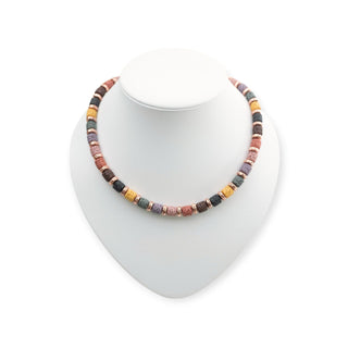 Kette aus Lavastein bunt - Perlenmieze