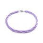 Kette Lila mit Kristallen und Twin Beads Perlenmieze