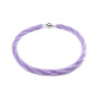 Kette lila mit kristallen und twin beads - perlenmieze