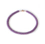 Kette mit Kristallen Opal Amethyst Halskette Perlenmieze 