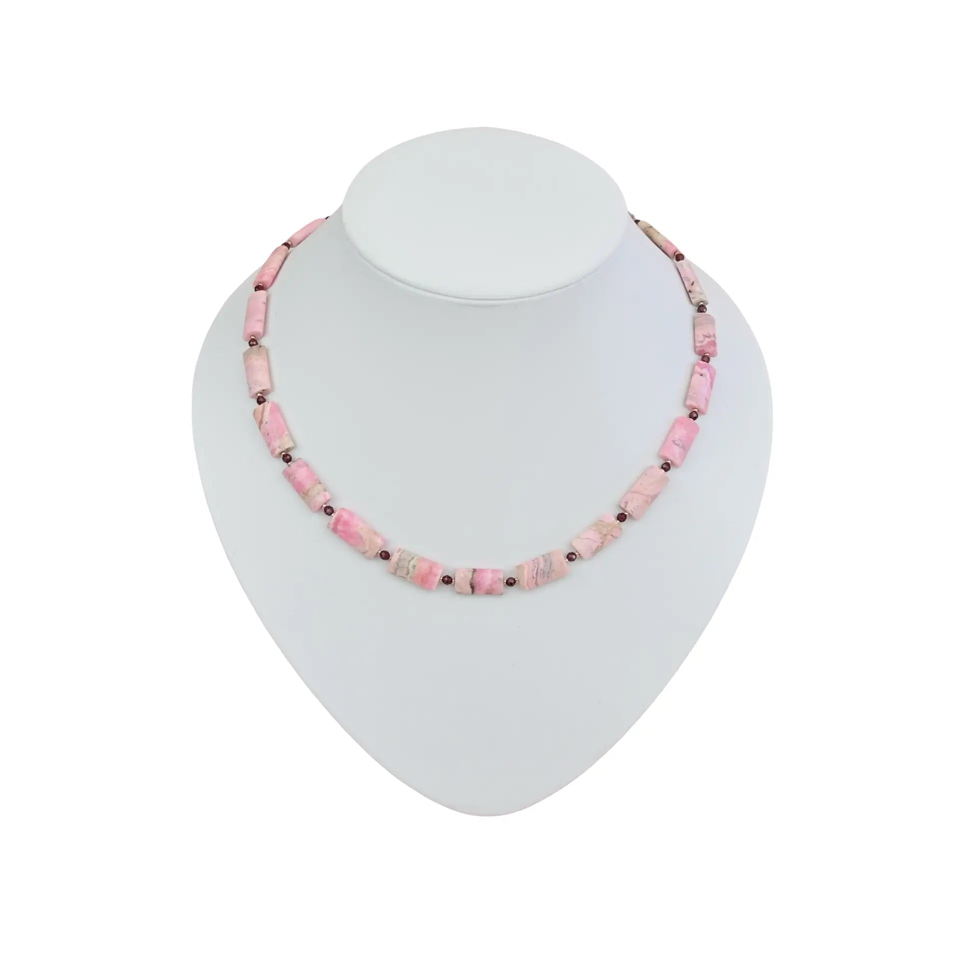 Rosa Andenopal Granat Kette - Perlenmieze