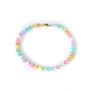 Selenit Kette mit farbigen Perlen und Magnetverschluss als sommerliches Accessoire