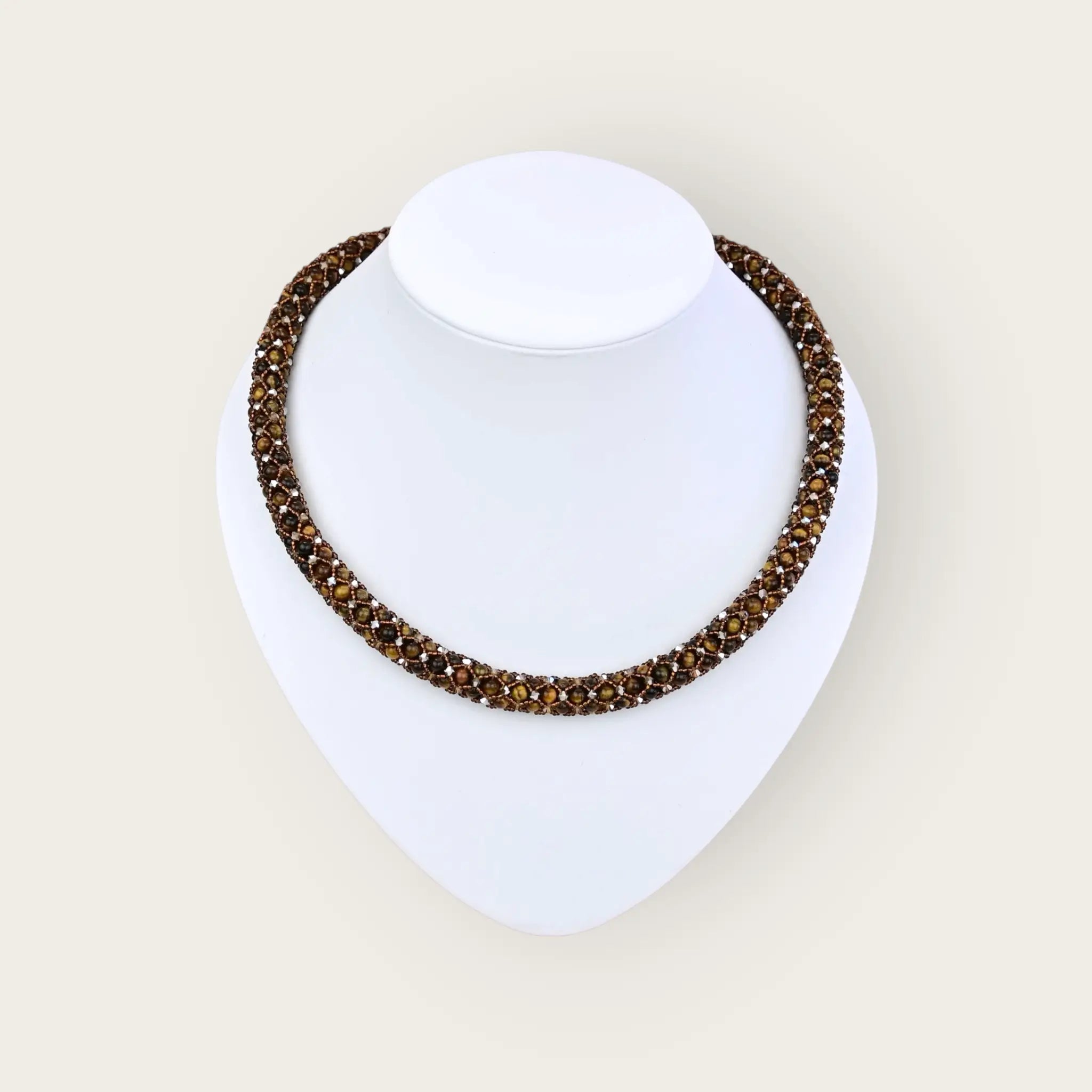 Tigerauge kette damen - perlenmieze