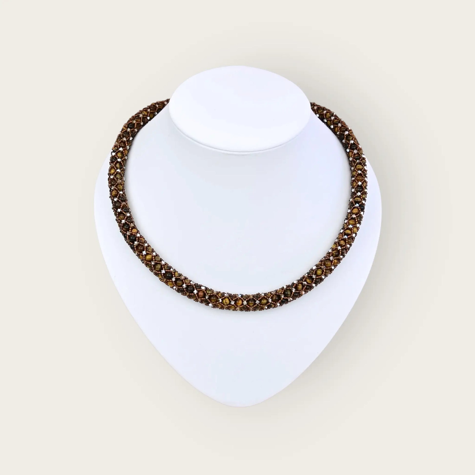 Tigerauge kette damen - perlenmieze